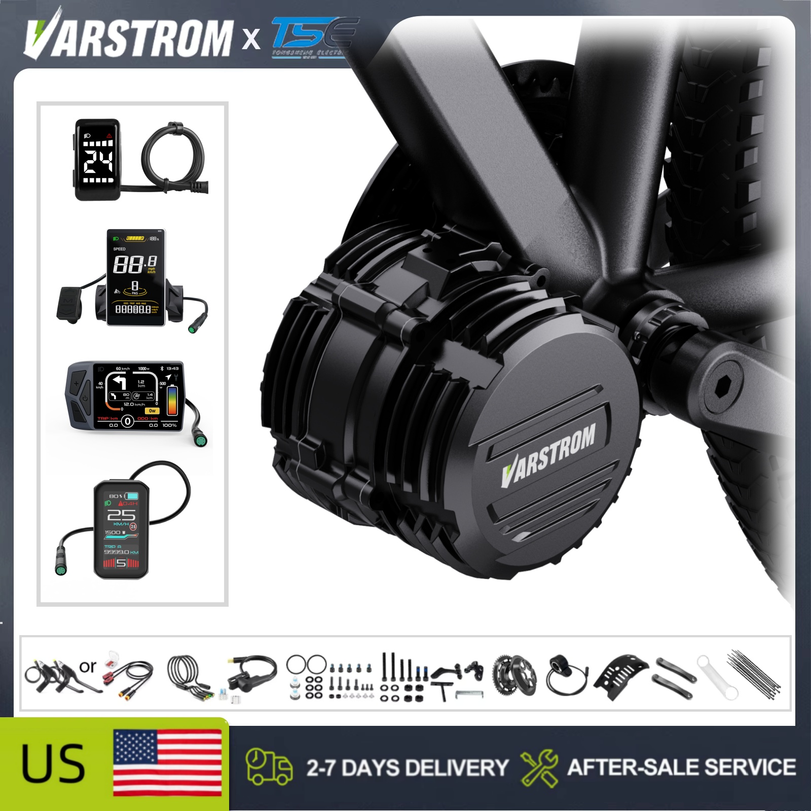 [USA Stock ] Tongsheng TSDZ16  - đánh giá và giá Mid Drive Conversion Kit 1000W